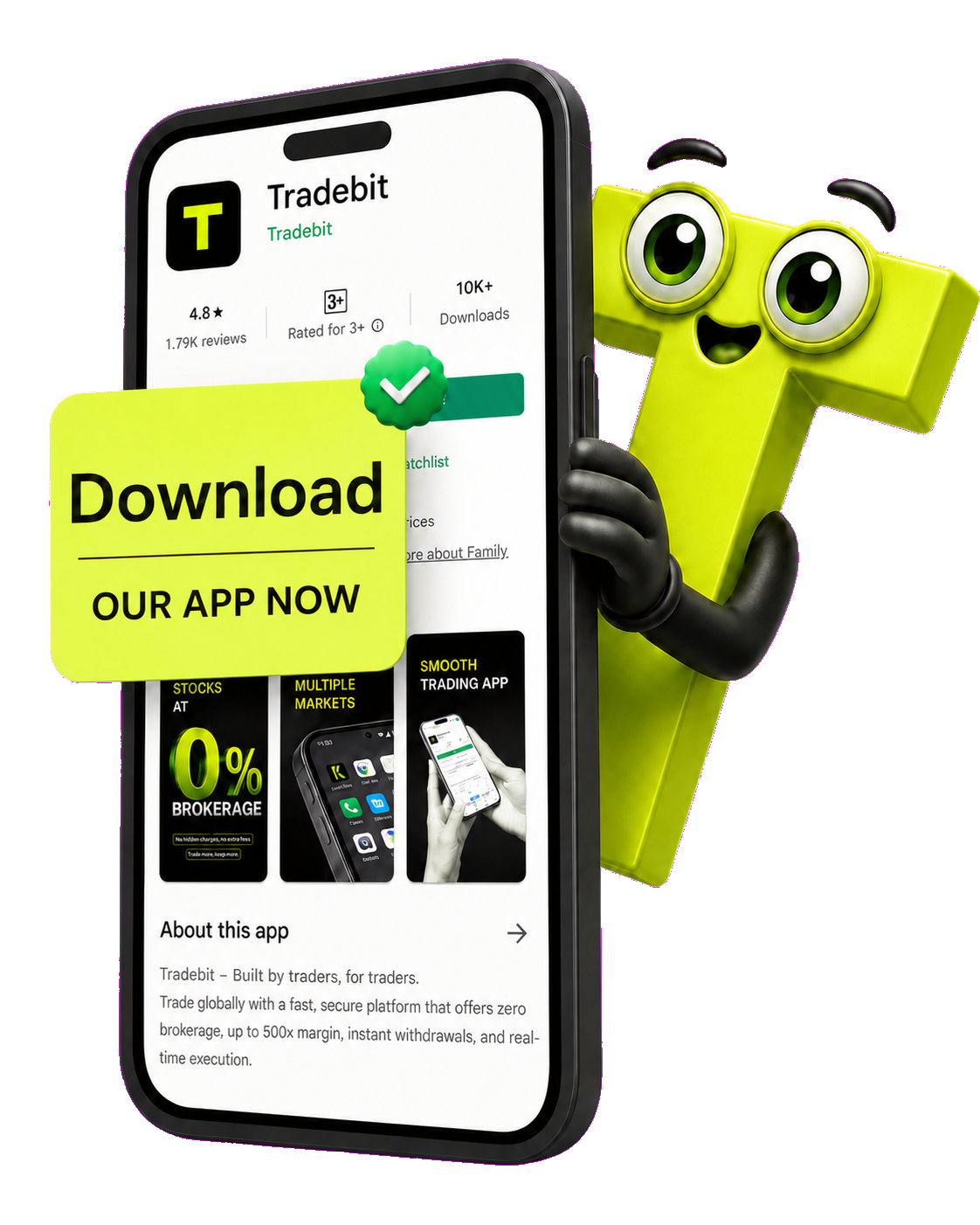 Tradebit mobile trading app